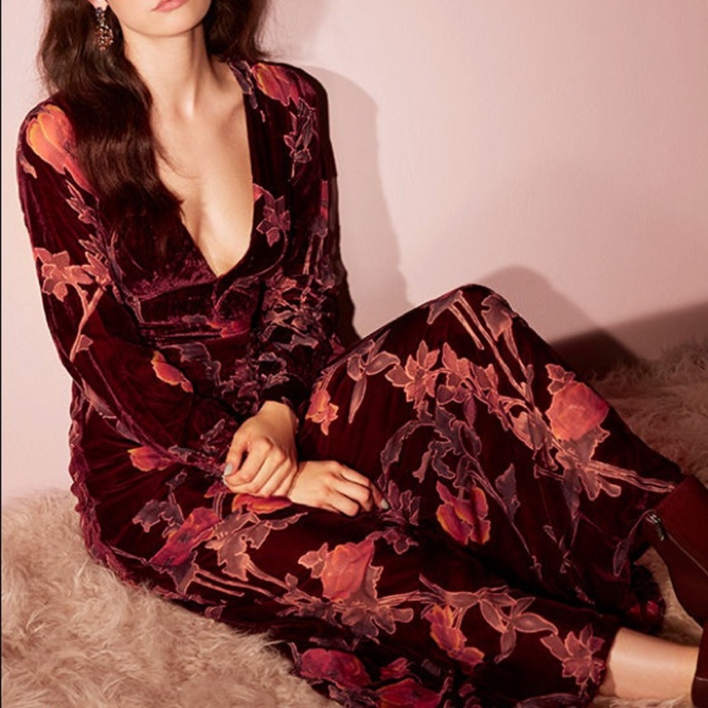 Lulu Practical Magic Dress Velvet Floral